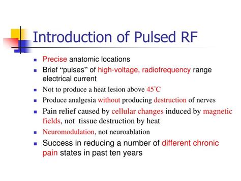 Pulse RF